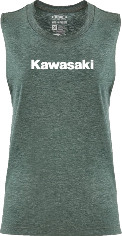 Factory Effex Women'S Kawasaki Muscle Tank Top - Heather Forest Green - Medium 27-87152
