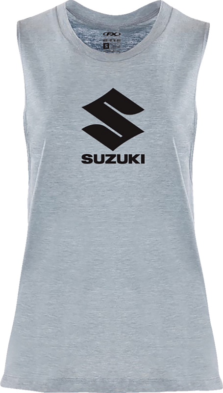 Factory Effex Women'S Suzuki Idol Muscle Tank Top - Light Heather Blue - Medium 27-87452