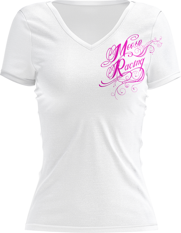 Moose Offroad Women'S Flourish Script T-Shirt - White - Large 3031-4290