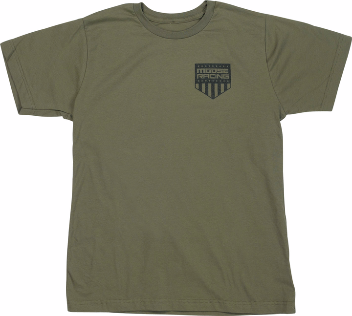 Moose Offroad Youth Salute T-Shirt - Olive - Large 3032-3696