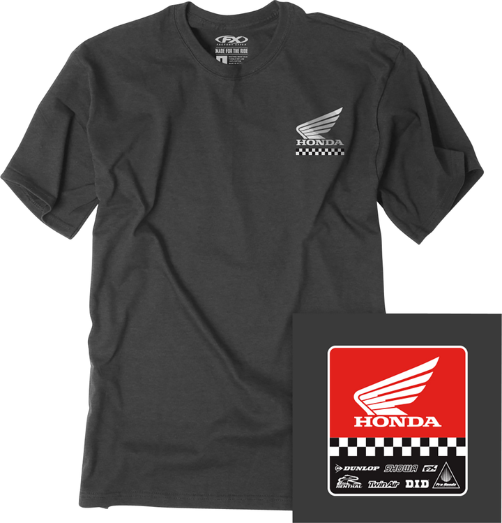 Factory Effex Youth Honda Starting Line T-Shirt - Heather Charcoal - Xl 27-83306