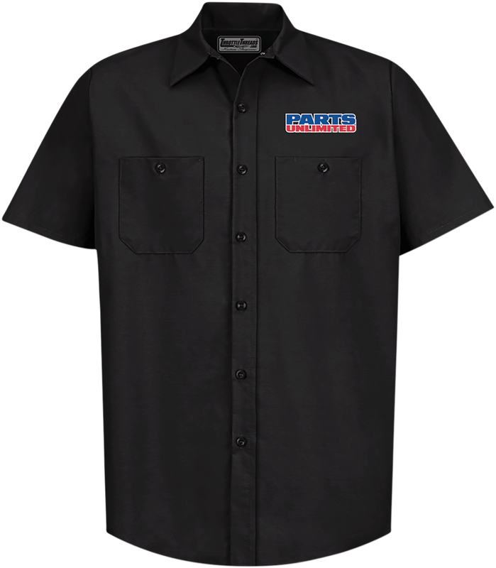 Throttle Threads Parts Unlimited Shop Shirt - Black - Small PSU37ST24BKSM