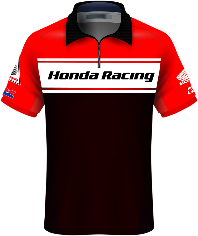 Factory Effex Honda Team Pit Shirt - Red/Black/White - Medium 23-85302