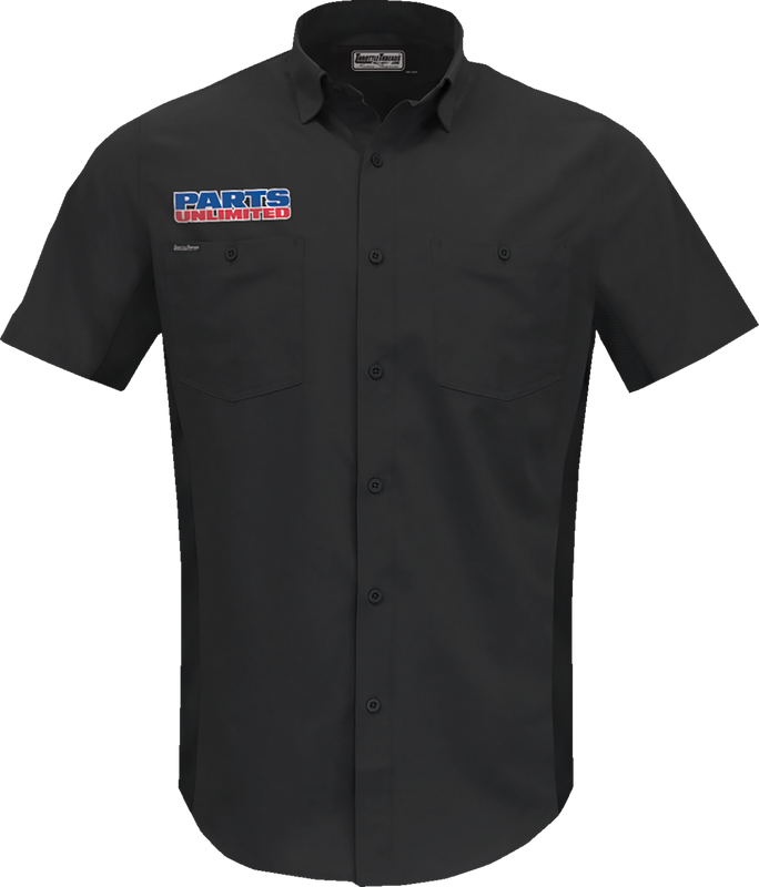 Throttle Threads Parts Unlimited Vented Shop Shirt - Black - Small PSU37ST26BKSM