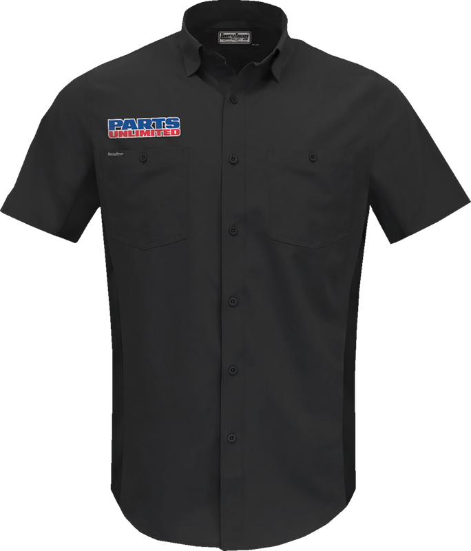 Throttle Threads Parts Unlimited Vented Shop Shirt - Black - Medium PSU37ST26BKMD