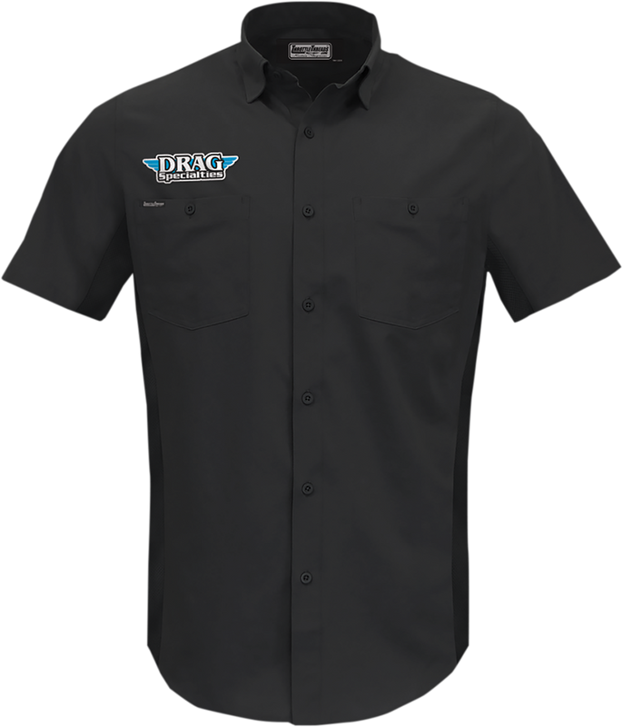 Throttle Threads Drag Specialties Vented Shop Shirt - Black - Small DRG31ST26BKSM