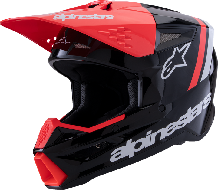 Alpinestars SM3 Helmet - Radium - Gloss Black/Red Fluo/White - Small 8300826-1553-S