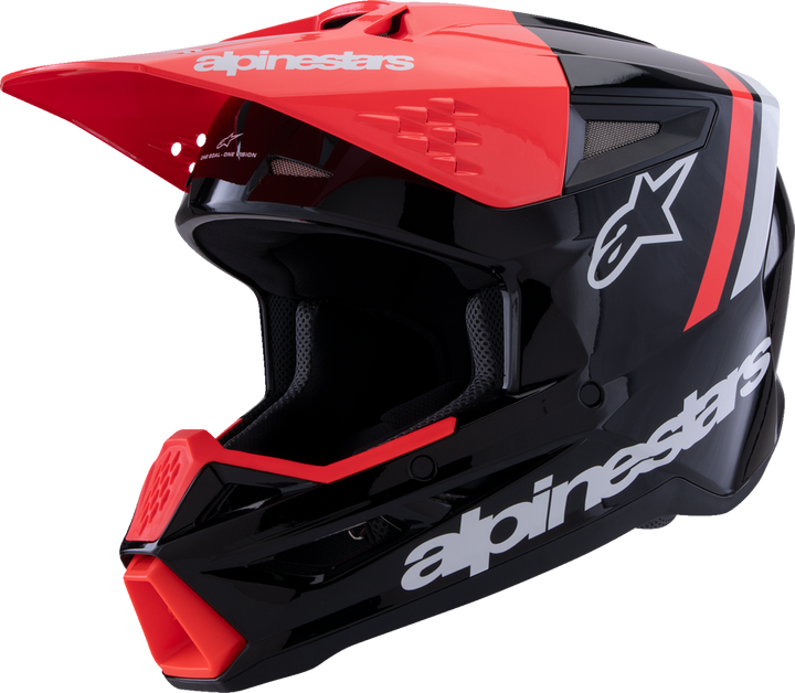 Alpinestars SM3 Helmet - Radium - Gloss Black/Red Fluo/White - Medium 8300826-1553-M