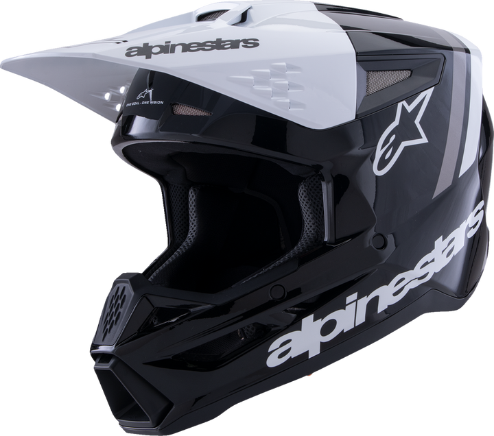 Alpinestars SM3 Helmet - Radium - Gloss Black/White/Gray - Medium 8300826-1546-M