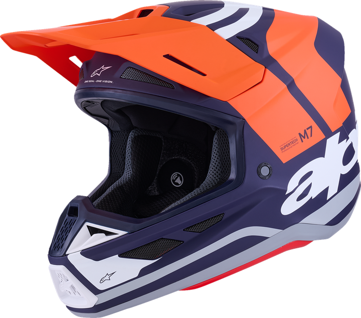 Alpinestars SM7 Helmet - Core - Matte Orange/Blue - 2XL 8301826-408-XXL