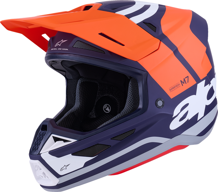 Alpinestars SM7 Helmet - Core - Matte Orange/Blue - Medium 8301826-408-M