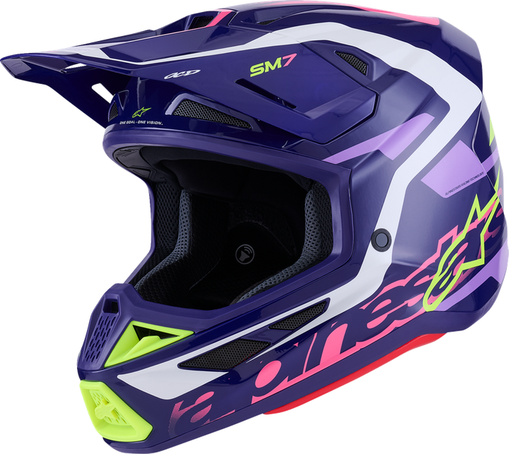 Alpinestars SM7 Helmet - Deed - Gloss Purple/Pink - Small 8302426-3142-S
