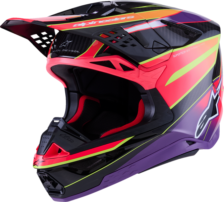 Alpinestars Supertech M10 Helmet - MIPS - Era - Gloss Pink/Violet/Yellow Fluo - Small 8301223-3145-S