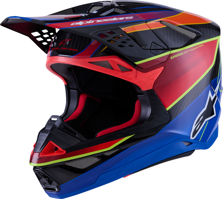 Alpinestars Supertech M10 Helmet - MIPS - Era - Gloss Blue/Red/Yellow Fluo - XL 8301223-7356-XL