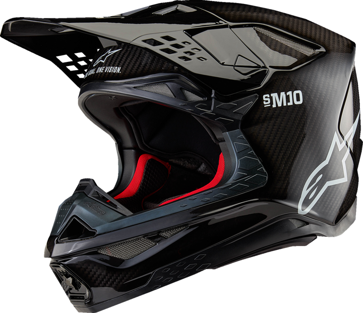 Alpinestars Supertech M10 Helmet - Solid - MIPS - Gloss Black Carbon - Medium 8300323-1188-M