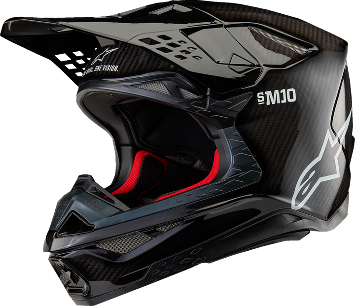 Alpinestars Supertech M10 Helmet - Solid - MIPS - Gloss Black Carbon - Small 8300323-1188-S