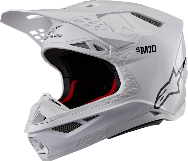 Alpinestars Supertech M10 Helmet - Solid - MIPS - Gloss White - Medium 8300323-2180-M