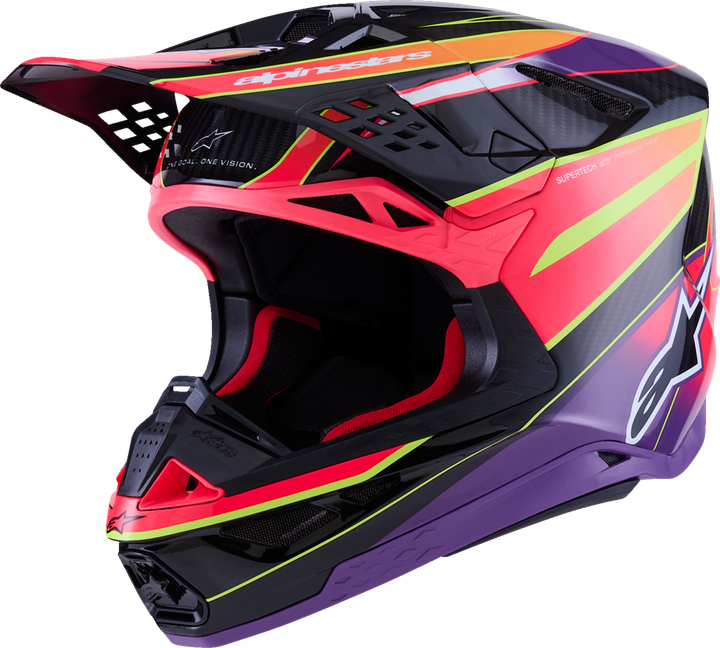 Alpinestars Supertech M10 Helmet - MIPS - Era - Gloss Pink/Violet/Yellow Fluo - Medium 8301223-3145-M