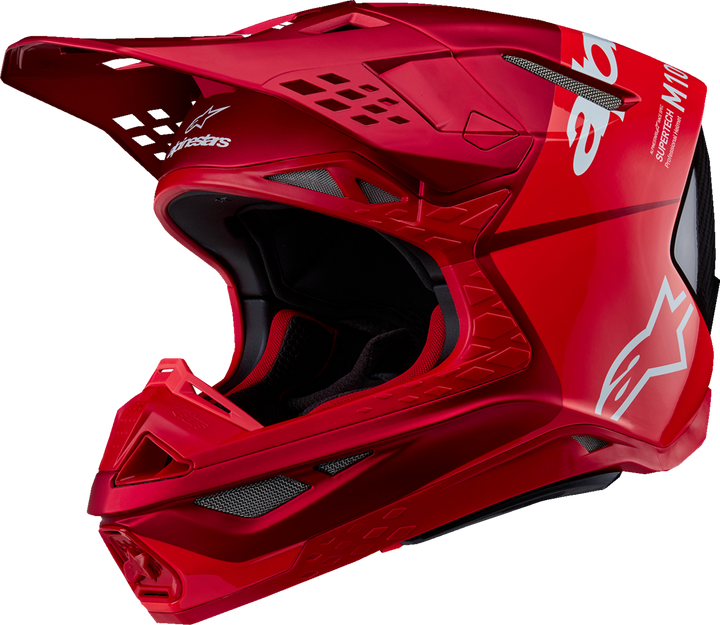 Alpinestars Supertech M10 Helmet - Flood - MIPS - Red Fluo/Red - Small 8301023-3003-S