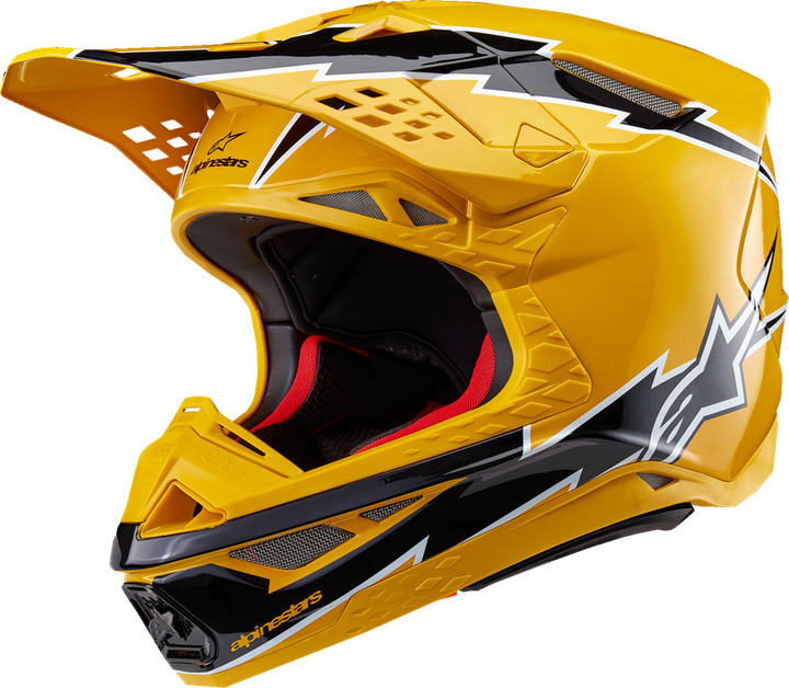 Alpinestars Supertech M10 Helmet - Ampress - MIPS - Gloss Black/Yellow - Medium 8300823-1414-M