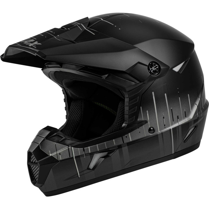 GMAX Youth Mx-46Y Frequency Offroad Helmet Matte Black/Grey Yl D3465072