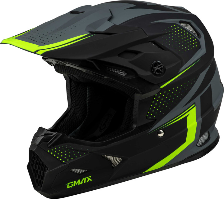 GMAX Mx-96 502 Helmet Matte Grey/Hi-Viz Md D3962335