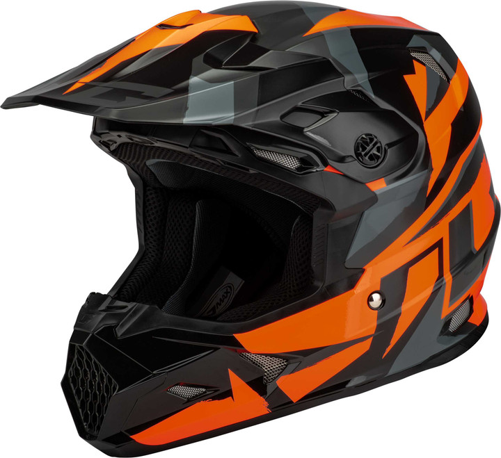 GMAX Mx-96 Splinter Helmet Black/Orange Md D3961495
