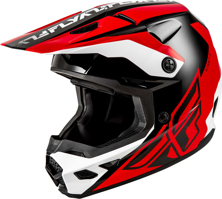 FLY RACING Kinetic Crest Helmet Red/Black/White Lg 73-8675L