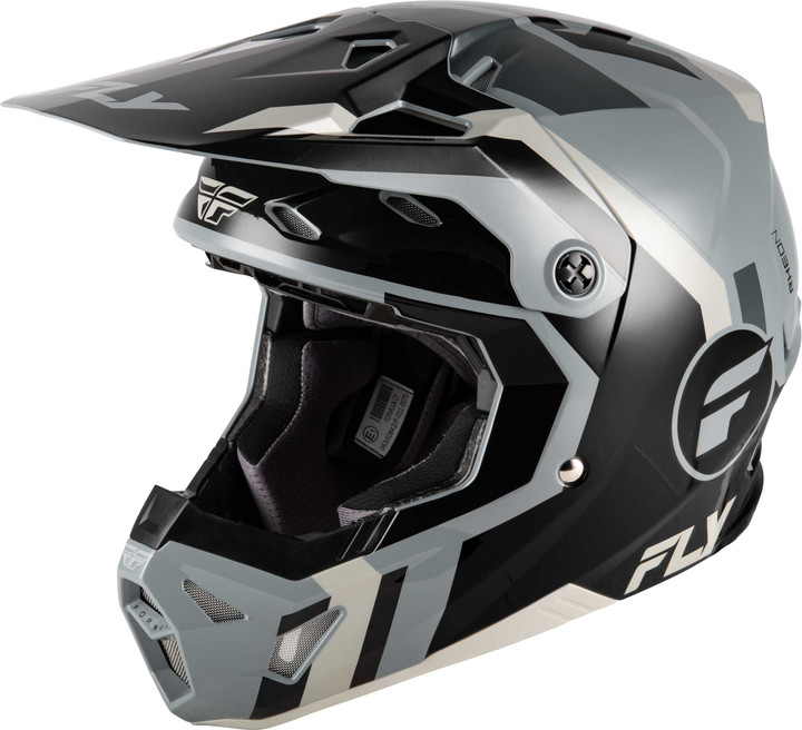 FLY RACING Formula Cp Seal Helmet Black/Grey/Light Grey Sm 73-0040S