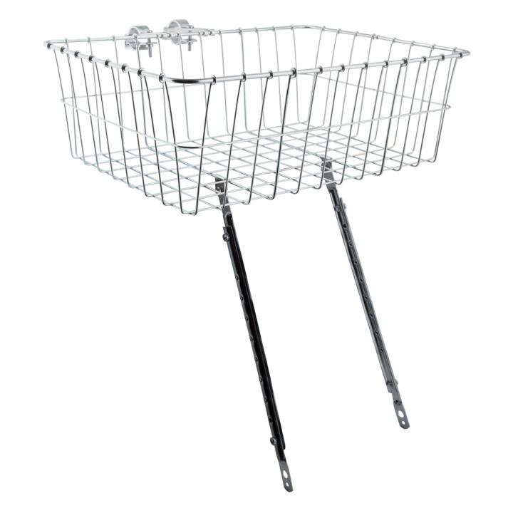 Wald Products Steel Bicycle Front Basket 18x13x6" Silver 1392