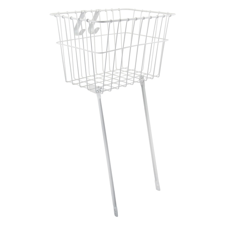 Wald Heavy-Duty Steel Front Bike Basket White 135WH