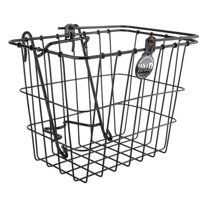 Wald Steel Lift-Off Front Bicycle Basket 11.75x8x9" Black 114GB