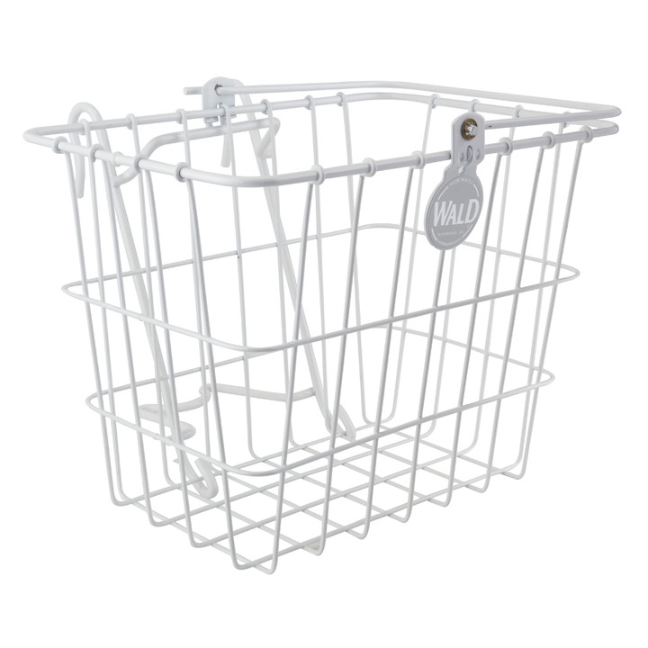 Wald Steel Lift-Off Front Bicycle Basket 11.75x8x9" White 114WH