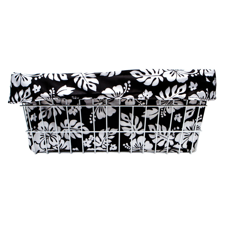 Reversible Trike Basket Liner Trike XL Black/White Hisbiscus TL-XLG-BKHBS