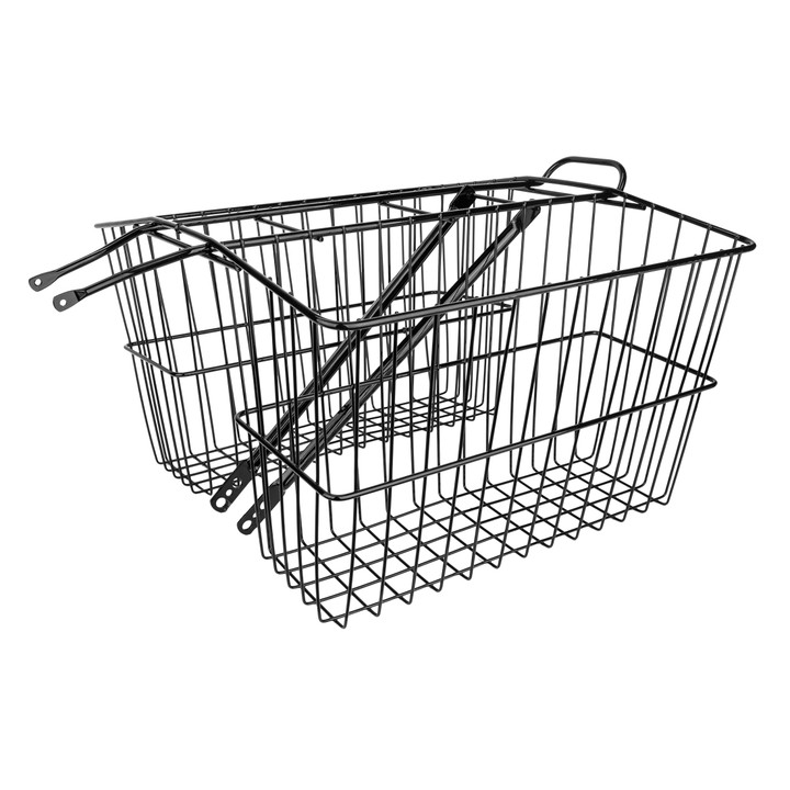 Wald Products Steel Bicycle Rear Twin Carrier 7.5x18x12" Black 535GB