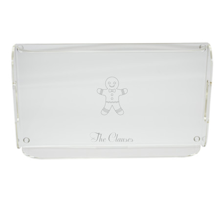 Personalized Acrylic Serving Tray - Gingerbread Man