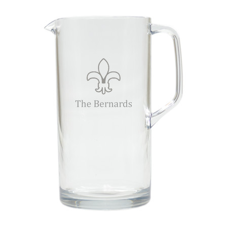 PERSONALIZED FLEUR DE LIS PITCHER  (Unbreakable)