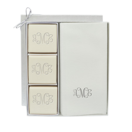 Eco-Luxury Courtesy Gift Set - Silver Monogram