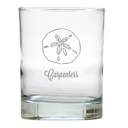 PERSONALIZED SAND DOLLAR OLD FASHIONED - SET OF 6 GLASS