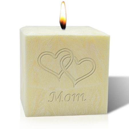 4" Pure Aromatherapy Palm Wax Candle - Hearts for Mom