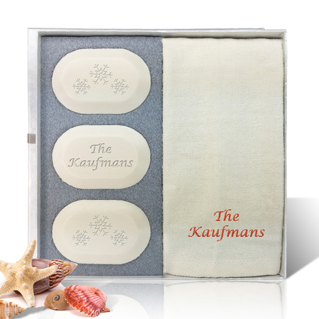Eco-Luxury Gift Set - Christmas Snowflakes Personalized!