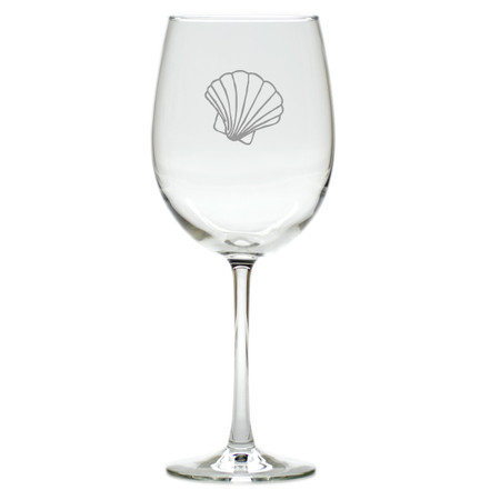 SCALLOP WINE STEMWARE - SET OF 4 (GLASS)