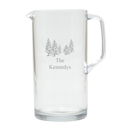 PERSONALIZED PINE TREES PITCHER  (Unbreakable)