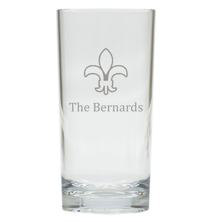 PERSONALIZED FLEUR DE LIS COOLER: SET OF 6 (Glass)