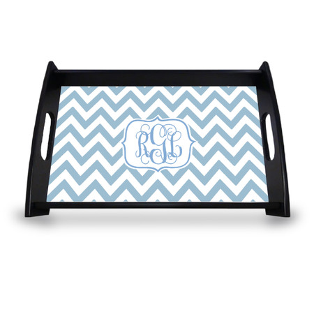 Personalized Serving Tray - Chevron Vine Monogram