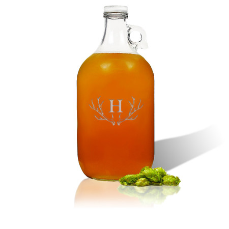 64oz GROWLER : PERSONALIZED ANTLER MOTIF