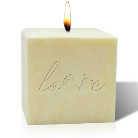 4" Pure Aromatherapy Palm Wax Candle - Love Footprint