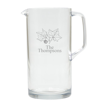 PERSONALIZED LEAF PITCHER  (Unbreakable)