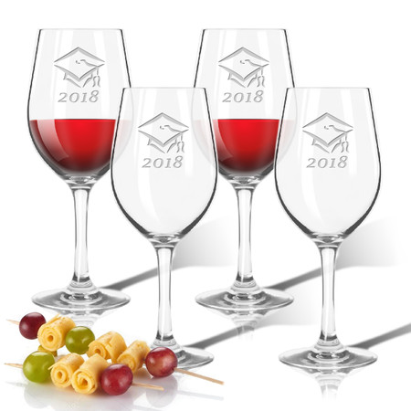 Tritan Wine Stems 12 oz (Set of 4): Graduation 2018