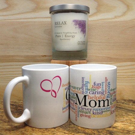 3 Case Pack Pure Energy Apothecary Lavender  Candle and Mom Mug Set